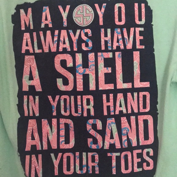 Simply Southern Light Green Beach Shirt - Picture 3 of 6